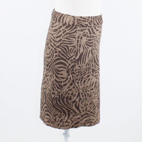 Brown geometric BANANA REPUBLIC pencil skirt 2 - Picture 5 of 8